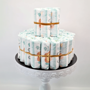 Gâteau de couches 1 étage Spécial Jumeaux