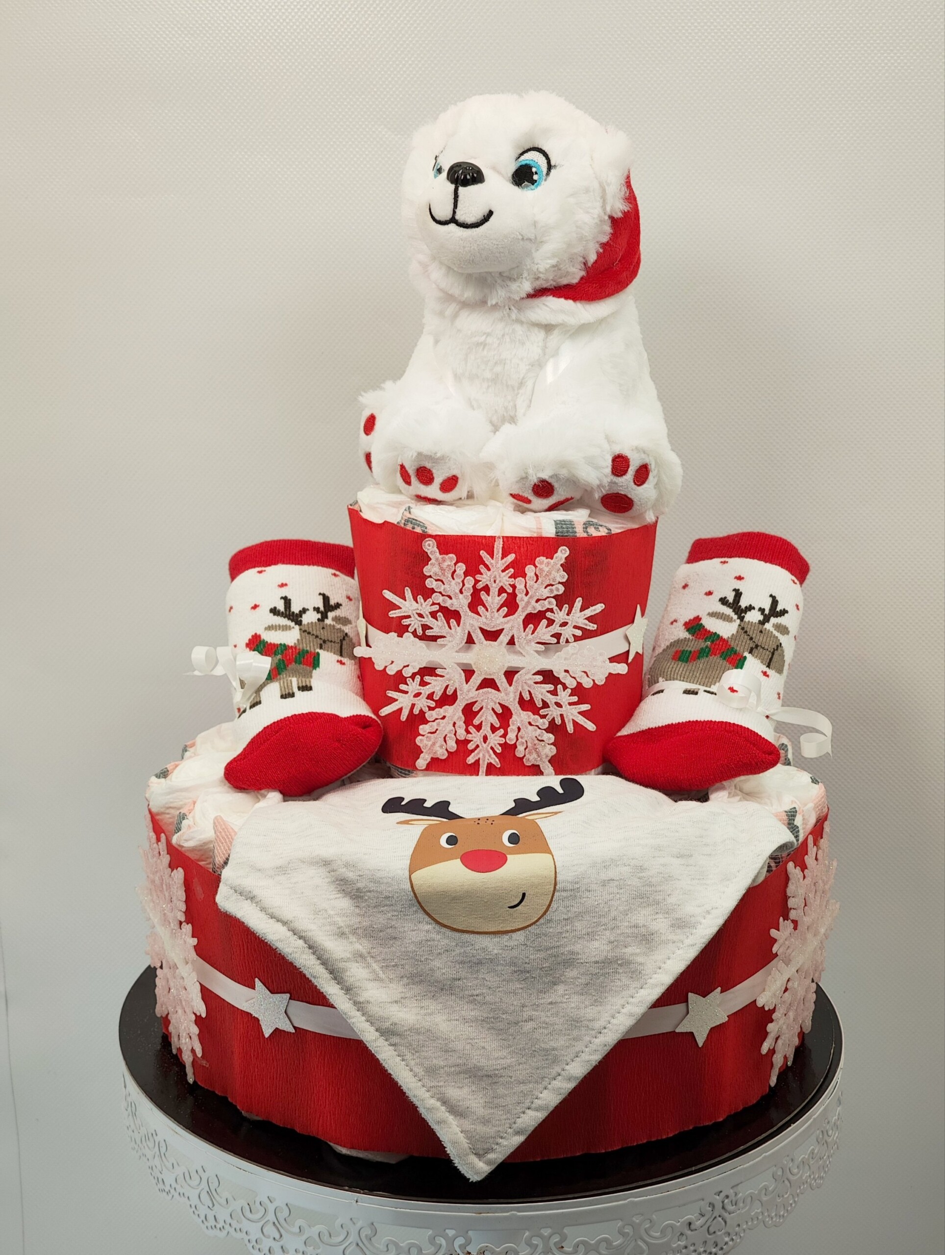 Gâteau de couches 2 étages Hiver